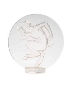 René Lalique : Cachet « Faune » en verre blanc moulé pressé