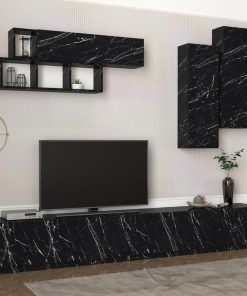 Meuble TV – Dona Tv Unit Noir Gris T701 – 2.80m