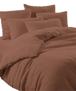 Drap Housse Lin et Coton Mocaccino LIMY, Différentes Tailles | Haomy