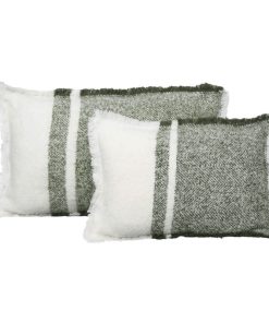 Housse de Coussin Laine Kaki MEGEVE, Différentes Tailles | Haomy