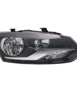 PHARE PRINCIPAL GAUCHE H7/H7 VOLKSWAGEN POLO MAROC (6C 6R) DE 09 À 14 – OEM : 6R1941007F = 6R1941007D