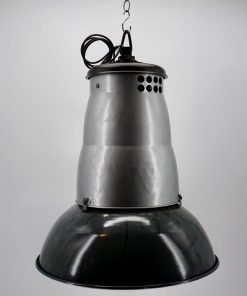 Suspension industrielle émaillée noire