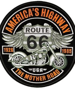 Logo brodé Route 66 America’s highway diamètre 24 cm